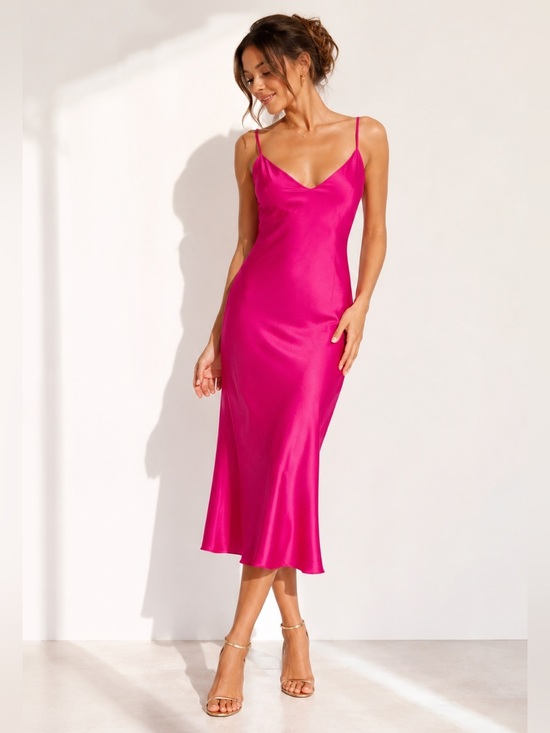 Gold Hawk Dresses & Skirts - Gold Hawk Pink Silk Slip Dress Lined Bias Cut Size M NWT
